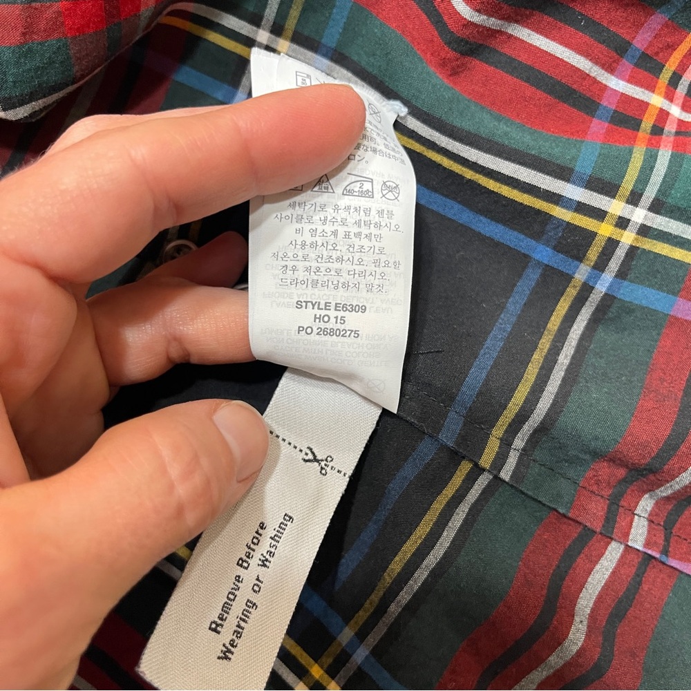J. Crew Multicolor Long Sleeve Plaid Shirt - Picture 5 of 6